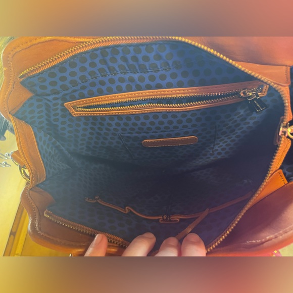 Rebecca Minkoff Lime Green Cognac Leather Satchel Bag - Picture 2 of 5